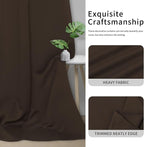 Easy-Going Blackout Curtains for Bedroom, Solid Thermal Insulated Grommet and Noise Reduction Window Drapes, Room Darkening Curtains for Living Room, 2 Panels(46x84 in, Dark Brown)