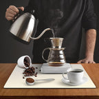 ZLR XXL Coffee Bar Mat for Barista Workstation, 20"x24", Creamy | Pro Home Cafe Station, Absorbent Dish Drying Mat, Stain-Hiding Top, Fits Multi-Appliance, Cup Display & Knock Box