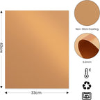 Dailyart Copper Grill Mats for Outdoor Grill, Set of 5 BBQ Grilling Mats for Outdoor Reusable & Easy to Clean & Non-Stick Copper Grill Sheets - Barbecue Grill Accessories for Gas, Charcoal, Electric