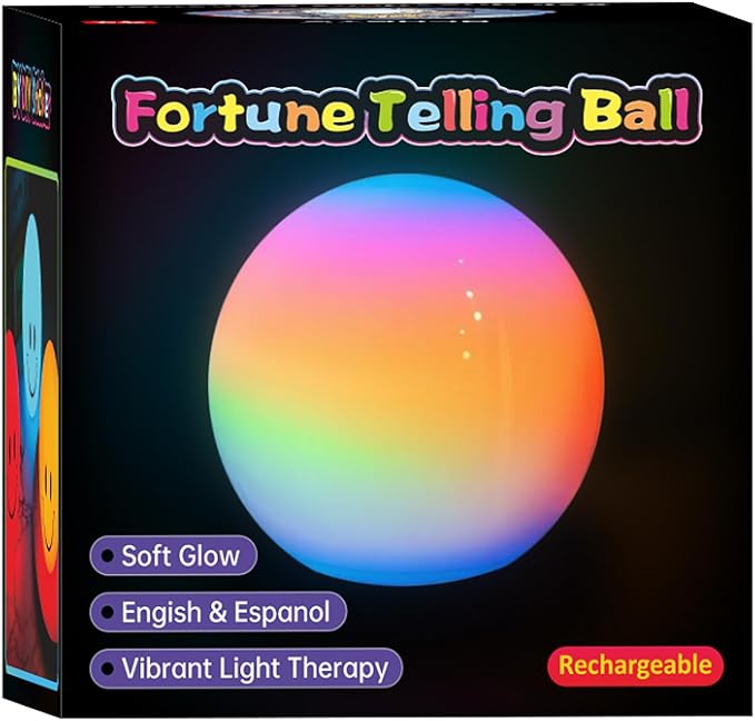 BLUEYE Rechargeable Fortune Telling Ball,Remote Control,Vibrant RGB Night Light,4-7-8 Breathing Lamp,Girl Boy Toys for Age 5 6 7 8 9 10 Year Old,Christmas Stocking Stuffers Gift for Kids