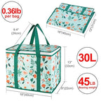 2-Pack Insulated Reusable Grocery Shopping Bags, X-Large Insulated Food/Pizza Delivery Bag for Delivery Drivers, Commercial Food Warmers, Tote Cooler/Thermal Bags for Travel, Picnic