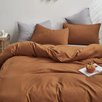 Pumpkin Comforter Queen Pumpkin Color Bedding Set 3 Pieces Cinnamon Comforter Sets 1 Queen Comforter (90x90 inches) with 2 Pillowcases (20x26 inches)
