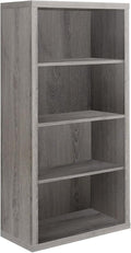 Monarch Specialties 7060 Bookshelf, Bookcase, Etagere, 5 Tier, H, Office, Bedroom, Laminate, Brown, Contemporary, Modern Bookcase-48 H/Dark Taupe With Adjustable Shelves, 48-Inch