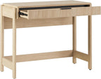 Walker Edison Office Writing and Computer Desk Spacious Desktop, Complementary in Living Spaces, 38 Inch, Reeded Coastal Oak