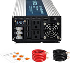 WZRELB 3000W Pure Sine Wave Inverter 36V DC to 110V 120V AC Power Converter with LED Display, Hardwire Terminal,Off-Grid Portable Power Inverter with Dual AC Outlets for Home, RV, Truck, Camping