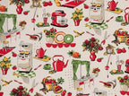 Vintage Kitchen Valance Topper Window Curtain Treatment 42W x 14L, 100% Cotton, Rod Pocket