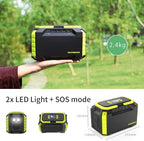MARBERO 222Wh Portable Power Station 200W Solar Generator 60000mAh Power Bank with AC Outlet 110V 200W DC USB LED Flashlights Lithium Battery Power Supply for CPAP Camping Backup Emergency Home