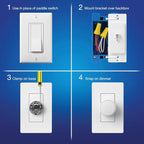 Lutron Aurora Wallplate Bracket For Paddle/Decorator Switch | For use with Aurora Smart Bulb Dimmer | L-AWALL1-WH | White
