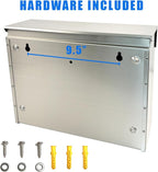 304 Stainless Steel Outdoor Mailbox with Rain Cover | Wall-Mount Large-Capacity Mailbox with Rust-Resistant Design for Homes, Apartments, Offices & Businesses, Silver
