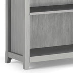 SIMPLIHOME Amherst SOLID WOOD 30 Inch Wide Transitional 5 Shelf Bookcase in Fog Grey, for The Living Room, Study Room and Office