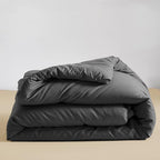 Deep Grey Comforter Set Queen Dark Gray Bedding Set Teens Adult Solid Gray Color Bedding Set 3 Pieces with 2 Pillowcases Women Lightweight Durable Full Blanket Quilts Set Gray Bed Comforter