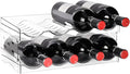 BoxedHome Plastic Water Bottle Organizer and Wine Rack Storage Holder for Inside Cabinet, Kitchen Countertop, Table Top, Pantry, Bars, Cabinets, Fridge - Clear (2 Tier 8 Containers)