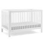 Delta Children babyGap Charlie 6-in-1 Convertible Crib + Brannan Bear Bookcase with Bins + Brannan Bear Wall Shelf with 4 Hooks, Bianca White (Bundle)