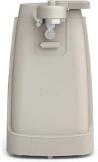 bella Electric Can Opener and Knife Sharpener, Removable Cutting Lever, Cord Storage, Stainless Steel Blade, Oatmilk