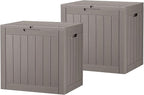 Outdoor Storage Box,2 Packs 31 Gallon Deck Box, Large Resin Storage Cabinet for Gardening Tools, Patio Pillow, Lockable, Waterproof and UV Resistant