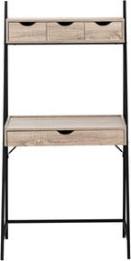 Monarch Specialties 7332 Computer Desk, Home Office, Laptop, Leaning, Storage Drawers, 32" L, Work, Metal, Laminate, Brown, Black, Contemporary, Modern Desk-32 L Dark Taupe, 31.5" L x 19" W x 61.25" H
