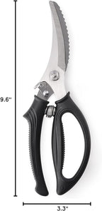 Heavy Duty Poultry Shears - Kitchen Scissors for Cutting Chicken, Poultry, Game, Meat - Chopping Vegetable - Spring Loaded