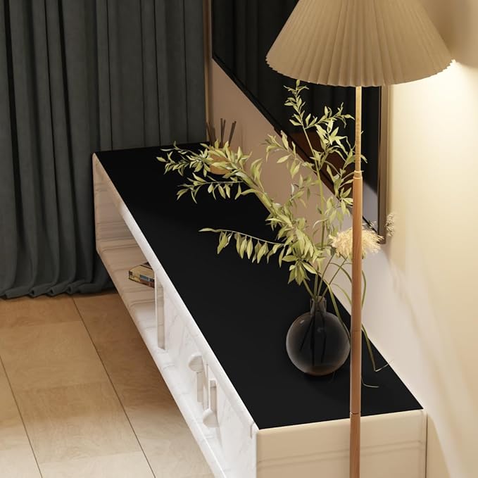 Dresser Mat - 20x40 Inch Waterproof Easy to Clean Can Conceal Flaws Protector The Table Top from Scratches Used for Coffee Table Dresser(Black+Black 20x40)