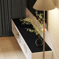 Dresser Mat - 20x40 Inch Waterproof Easy to Clean Can Conceal Flaws Protector The Table Top from Scratches Used for Coffee Table Dresser(Black+Black 20x40)