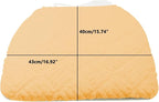 Plush Chair Cushion, Oval Chair Cushion Pad,Ultra Soft Nonslip Seat Pad,Comfortable Chair Cushion Cover,2PCS Memory Foam Chair Seat Cushion for Home Office Kitchen Dining Chairs Yellow