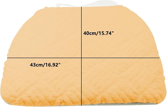Plush Chair Cushion, Oval Chair Cushion Pad,Ultra Soft Nonslip Seat Pad,Comfortable Chair Cushion Cover,2PCS Memory Foam Chair Seat Cushion for Home Office Kitchen Dining Chairs Yellow