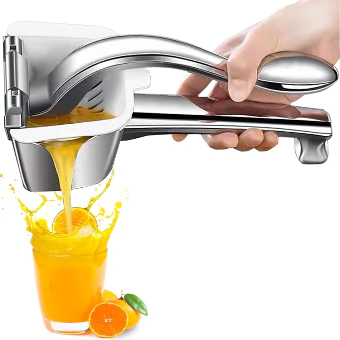 Real Stainless Steel Lemon Squeezer Citrus Juicer Hand Press Heavy Duty Manual Squeeze Juice Extractor Maker Orange Lime Grapefruit Presser