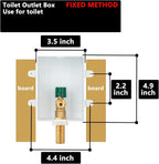 (1 Pack) Lidertik 1/2 NPT inch Thread or Sweat Pre-Assembled Ice Maker Outlet Box Valve 1/4 inch Recessed Refrigerator Water Line Wall Box with Shut Off Valve LI-ZBQH-510