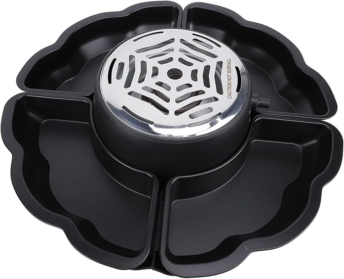 Focket Smores Maker, 2 in 1 Electric Roaster with Chocolate Fondue Kit, Detachable Serving Trays for Date Night Movie Night Housewarming