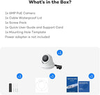 ONWOTE 6MP Super HD PoE IP Security Camera with Audio, AI Human Vehicle Detection, 3072x2048 6 Megapixels, 122° FoV, Indoor/Outdoor Commercial Wired Camera for Business, Add-on to PoE NVR System