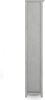 SIMPLIHOME Amherst SOLID WOOD 30 Inch Wide Transitional 5 Shelf Bookcase in Fog Grey, for The Living Room, Study Room and Office