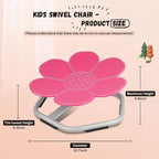 Petal Kids Swivel Chair, Seat and Spinning Chair, Body Coordination Training Chair, Rose Red Non Slip Sensory Toys 360° Spinning Chair for Autistic Kids Aged 3+, Improving Toddler's Physical Fitness