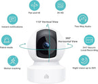 Kasa 2K QHD Security Camera Pan/Tilt, Starlight Sensor for Color Night Vision, Motion Detection for Baby & Pet Monitor, 2-Way Audio, Cloud & SD Card Storage, Works with Alexa & Google Home (KC410S)