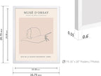 Poster Master Vintage Poster - Retro One Line Snail Drawing Print - Snail Line Art - Minimal Gift for Men, Women, Animal Lover - Abstract Wall Decor for Home, Office, 16x20 White Framed
