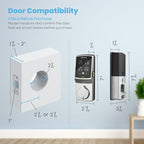 Lockly Secure Pro Wi-Fi Smart Door Lock, Keyless Entry with PIN Genie® Digital Keypad, 3D Biometric Fingerprint Sensor Front Door Lock Deadbolt, Voice Control & Auto Lock - Deadbolt Edition