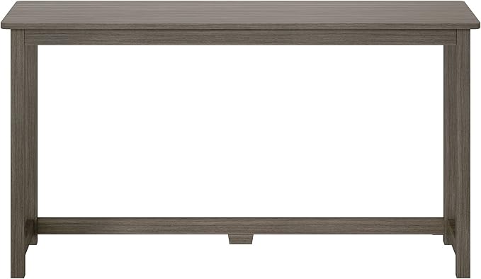 Max & Lily Solid Wood Desk, 55 Inches, Clay