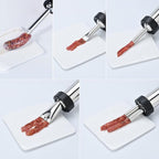 Professional Beef Jerky Gun Kits, Stainless Steel Jerky Maker, Jerky Cannon, Meat Gun with 5 Stainless Nozzles and 5 Brushes
