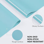 Gartful 3Pack Extra Large Silicone Mat, 23.6 x 15.7 inches for Crafts, Resin Jewelry Casting Molds Mat, Silicone Placemat, Multipurpose Table Protector, Nonstick Nonskid Heat-Resistant, Black Green