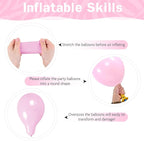 Pink and Blue Balloons 12 Inch Pastel Metallic Blue Baby Light Pink Chrome Latex Balloon Confetti Balloon for Kids Girls Hawaiian Summer Gender Reveal Wedding Birthday Baby Shower Party Decor