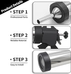 Hoypeyfiy Stainless Steel Jerky Gun Sausage Maker Sausage Stuffer Handmade Beef Jerky Gun with 5 Stainless Nozzles Meat Pusher Cleaning Brushes Kit (2LB)