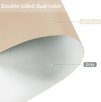 Leather Table Cover,1.8mm Thick,36x72 Inch Table Protector,Table Protector for Dining Room Table,Dining Room Table Protector Pad.(Light Brown+Gray,36x72)