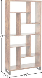 Coaster Home Furnishings Delwin 10-Shelf Bookcase Antique Nutmeg