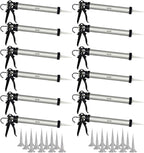 AWF PRO Sausage Caulking Gun 20 oz, 18:1 Thrust Ratio, Pack of 12 | 20 oz Foil Pack and 10 oz Cartridge Convertible, Aluminum Barrel, Includes 3 Tips