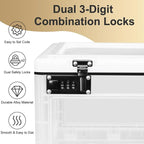 Lalifebuss Large Lock Box for Personal Items, 24 Litre Combination Lockable Storage Box for Office Locker/School/Medicine/Snacks/Phone Jail/Electronic/Home