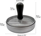 Hamburger Press Patty Maker Cast Aluminium + 100 Non-Stick Papers, Quarter Pound Burger Press Metal Burger Mold Presser, 1/4 lb, 4.5 inch