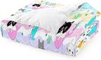 Cartoon Cat Comforter Set for Girls - Full Size Girls Cat Bedding Set for Bedroom Ultra Soft Warm Cute Mermaid Tail Cat Patterns Comforter Set for All-Season, 1 Comforter with 2 Pillowcases