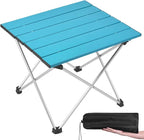 Grope Portable Camping Table,Aluminum Folding Beach Table (Deep Blue-S) | Portable & Easy to Carry, With Carry Bag for Camping, Prefect for Outdoor, Picnic, BBQ, Cooking, Festival, Beach, Home Use
