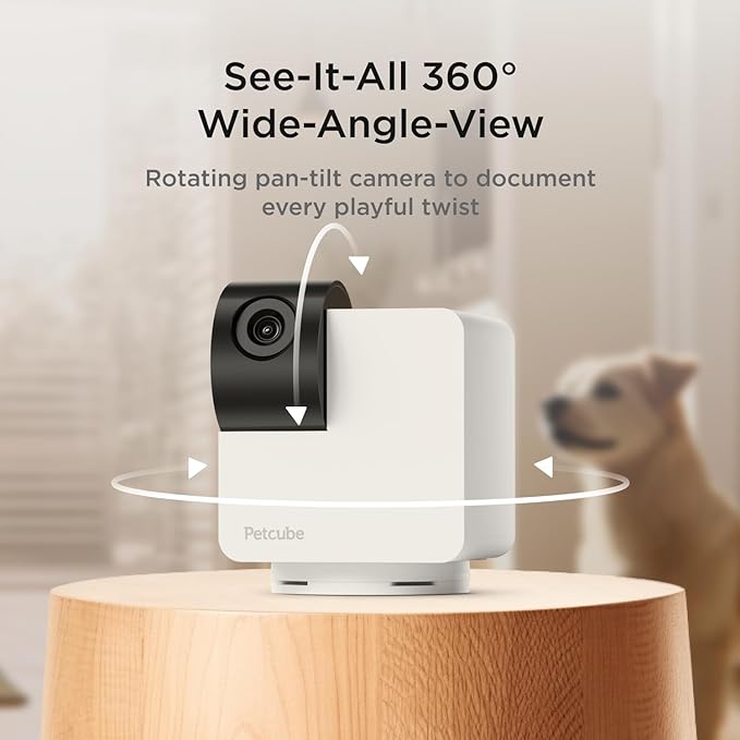 Petcube Cam 360 The Pack of 2 Camera | Ultimate Interactive WiFi Pet and Home Security Pan-Tilt Camera with Phone App, 1080p HD Video, 360° Rotation, Night Vision, Smart Alerts for Home Surveillance