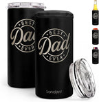 Best Dad Ever Can Cooler Drink 12oz - Travel Mug Cup - Stainless Steel Insulated for Men - Tumbler Cans Koozie, Son - Daughter Gift for Dad Daddy Papa Christmas, Birthday, Father's Day