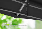 MASTERCANOPY Outdoor Garden Gazebo for Patios with Stable Steel Frame and Netting Walls (9x9,Black)