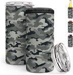 Camouflage Can Cooler 12oz - Travel Mug Cups - Stainless Steel Insulated for Men Dad Grandpa Boyfriend Buddy - Tumbler Cans Koozie, Gift for Christmas, Birthday, Father's Day
